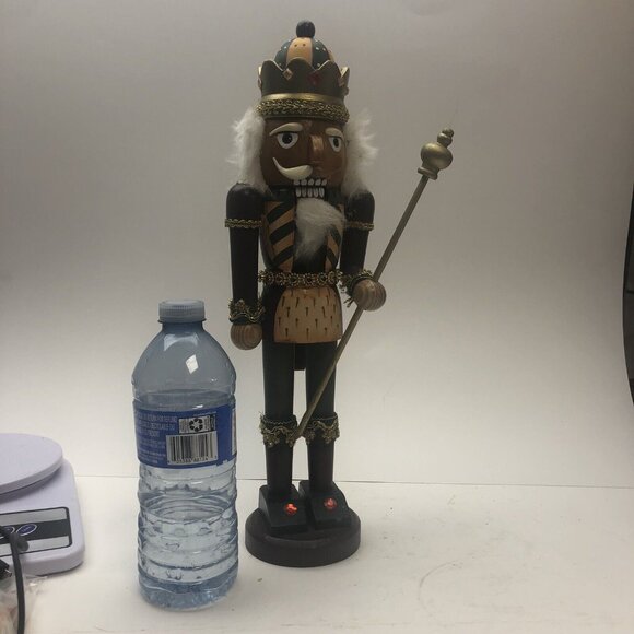 Wooden Traditional King Nutcracker 15" Holiday Decor Christmas - Picture 2 of 8